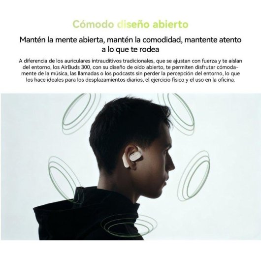 Auriculares Blackview AirBuds 300 sem fios Bluetooth 6.0 IPX5 Clip Bege