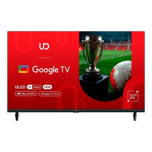 TV UD QLED 32QHGC5210S 32" HD Ready 60Hz Smart TV Google TV Dolby Audio Chromecast