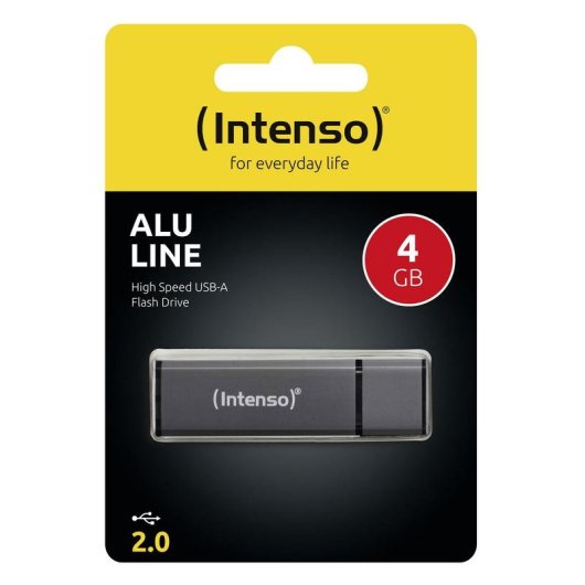 Unidad flash USB Intenso Alu Line 4 GB USB 2.0 Antracita con tapa