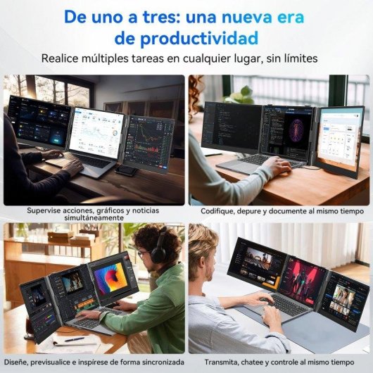 Monitor Blackview DCM6 Pro 14" FullHD IPS 60Hz Ultrafino Altavoz Dual USB-C Luz azul