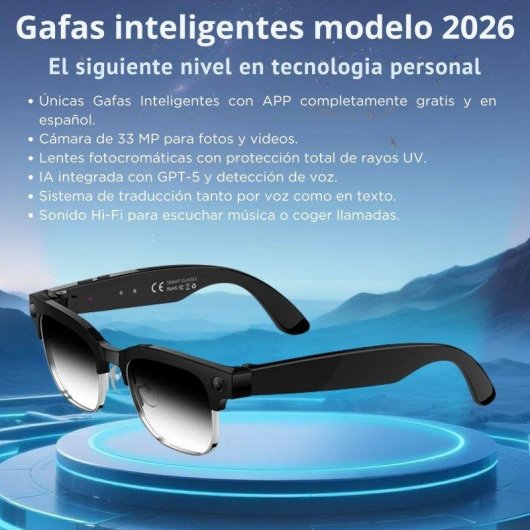 Oculos Smartia Vision Pro Lite Camera 33MP 4K Bluetooth IA GPT-5