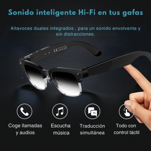 Oculos Smartia Vision Pro Lite Camera 33MP 4K Bluetooth IA GPT-5