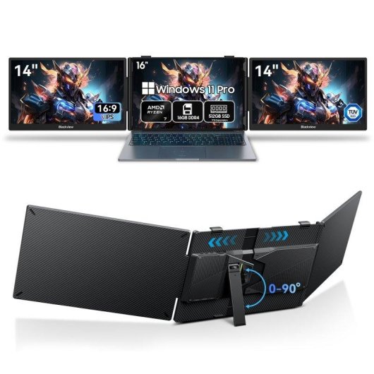 Monitor Blackview DCM5 14" FullHD 60Hz IPS Portátil Dual USB-C Sonido Integrado