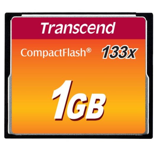 Speicherkarte Transcend 1 GB CF 133x MLC 50 MB/s Schwarz