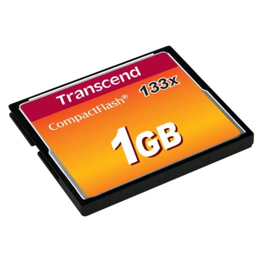 Speicherkarte Transcend 1 GB CF 133x MLC 50 MB/s Schwarz