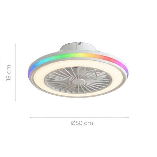 Deckenventilator InnovaGoods Nexory LED RGB 6 Stufen DC Motor Fernbedienung