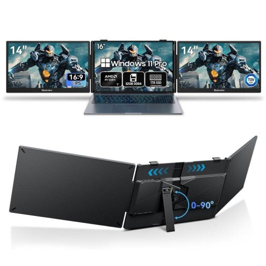 Monitor Blackview DCM5 14" FullHD 60Hz IPS USB-C Carga Inversa Altavoz Integrado