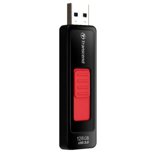Memoria USB Transcend JetFlash 760 128GB USB 3.2 Gen 1 Deslizante Negro Rojo