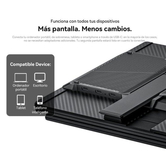 Monitor Blackview DCM5 14" FullHD IPS 60Hz Portátil USB-C Altavoz Integrado Carga Inversa Brillo Mejorado