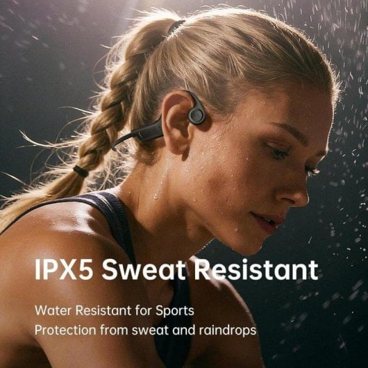 Auriculares Kinglucky X7 sem fios Bluetooth 5.4 condução óssea desportivos IPX5 pretos