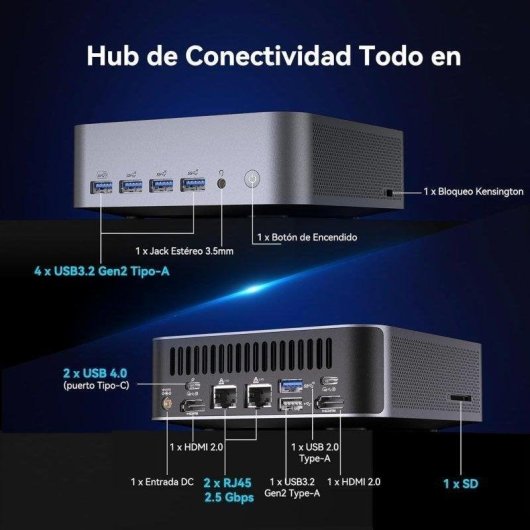 Mini PC GEEKOM GT13 Max Intel Core Ultra 9 185H 16GB 1TB SSD Intel Arc Wi-Fi 7 Dual LAN IA