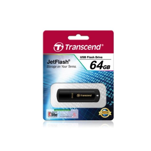 Unidad flash USB Transcend JetFlash 350 64 GB USB 2.0 negra