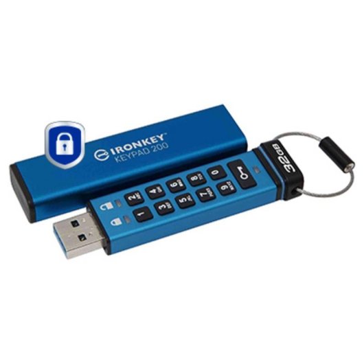 Pen Drive Kingston IronKey Keypad 200 32GB FIPS 140-3 AES-256