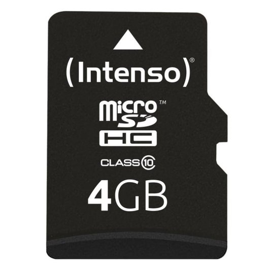 Scheda MicroSDHC Intenso 4GB Classe 10 Resistente Veloce Adattatore SD