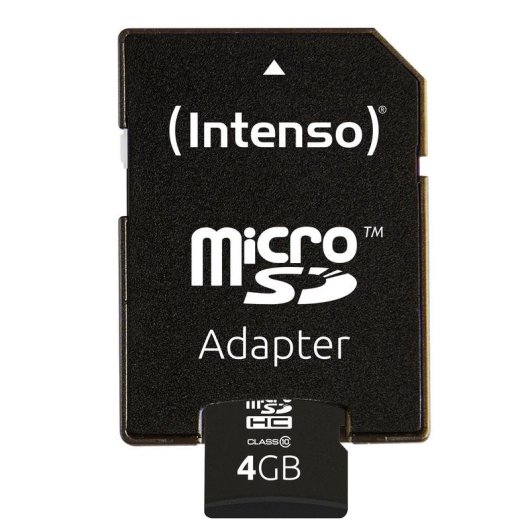 Scheda MicroSDHC Intenso 4GB Classe 10 Resistente Veloce Adattatore SD