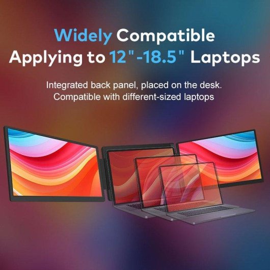 Monitor FOPO S10 15,6" FullHD 60Hz IPS Doble Pantalla Plegable USB-C Mini HDMI