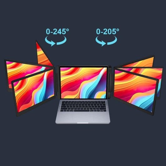 Monitor FOPO S10 15,6" FullHD 60Hz IPS Doble Pantalla Plegable USB-C Mini HDMI