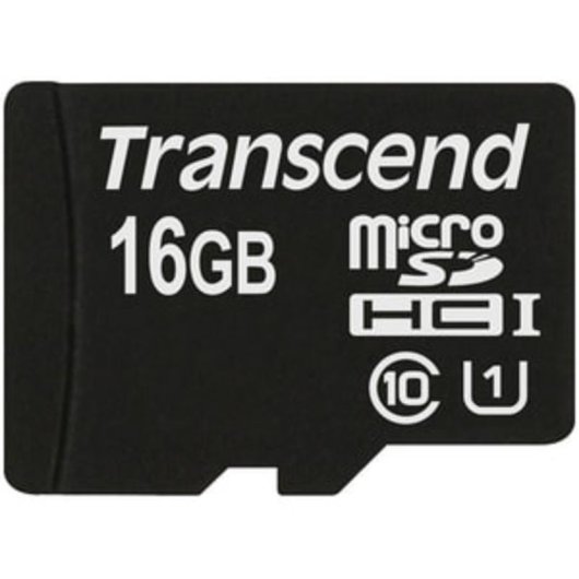 Tarjeta microSD Transcend 16GB Class 10 UHS-I MLC Negro Rojo