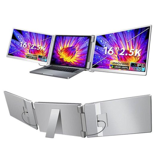 Monitor FOPO S5 16" FullHD+ 60Hz IPS Doble Pantalla Plegable USB-C Mini HDMI