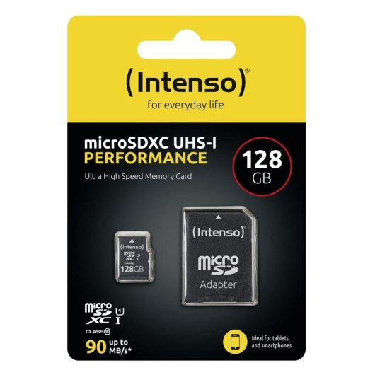 Memoria flash Intenso 3424491 128 GB MicroSD Clase 10 UHS-I U1 resistente