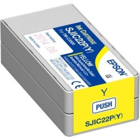 Cartouche Epson SJIC22P(Y) Jaune Originale pour ColorWorks C3500