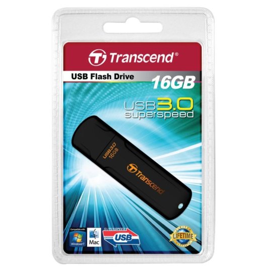 Chiavetta USB Transcend JetFlash 700 16GB USB 3.2 Gen 1 Nera