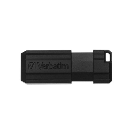 Unidad USB Verbatim PinStripe 8 GB Negra con función deslizante y protección por contraseña