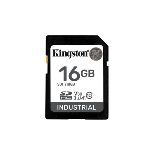 Cartao Kingston SD 16GB Industrial UHS-I U3 V30 A1 pSLC Resistente