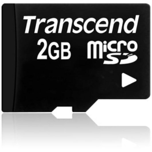 Tarjeta MicroSD Transcend TS2GUSD 2 GB Negra con Adaptador SD