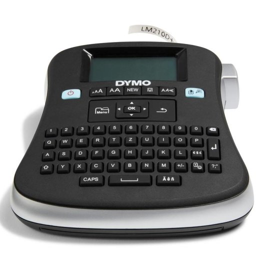 Etikettendrucker Thermotransfer Dymo LabelManager 210D QWERTZ schwarz grau LCD