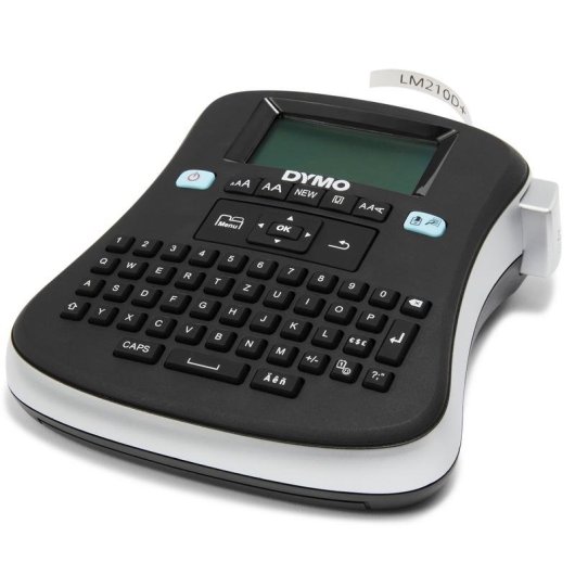 Etikettendrucker Thermotransfer Dymo LabelManager 210D QWERTZ schwarz grau LCD