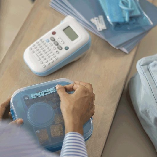 Impresora Transferencia Térmica Brother PT-N10 Azul Blanco con pantalla LCD