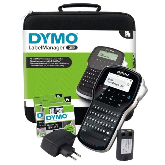 Impressora transferência térmica USB Dymo LabelManager 280 QWERTZ recarregável
