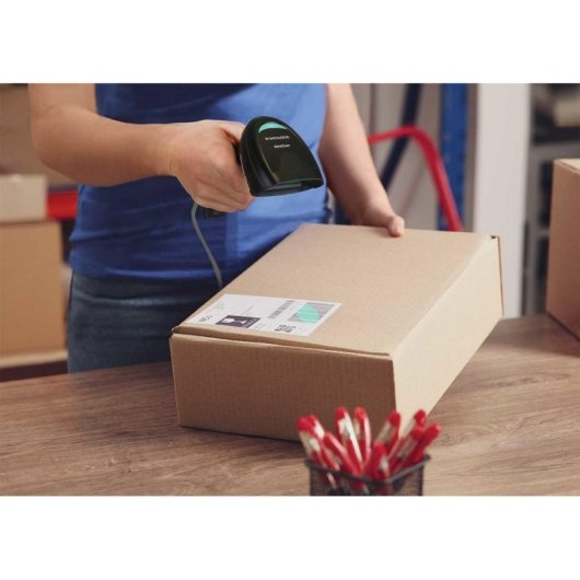 Lector de código de barras portátil Datalogic QD2220 1D Laser Alámbrico Negro