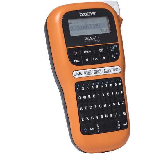 Impresora Transferencia térmica Brother PT-E110 QWERTY Negro Naranja 180x180 DPI