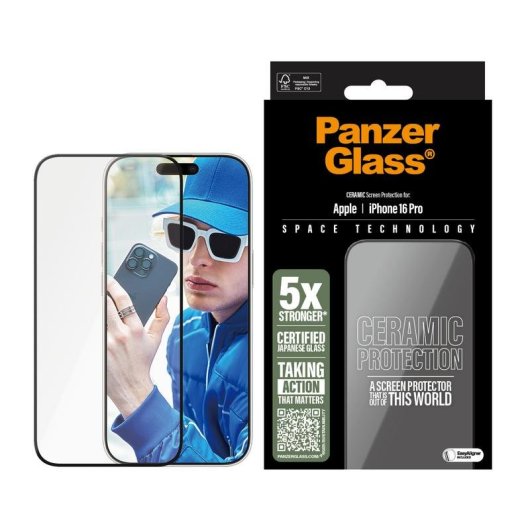 Protecteur d ecran PanzerGlass iPhone 16 Pro Ultra Largeur EasyAligner