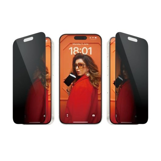 Protecteur d ecran PanzerGlass iPhone 15 Pro Ultra-Wide Fit Confidentialite