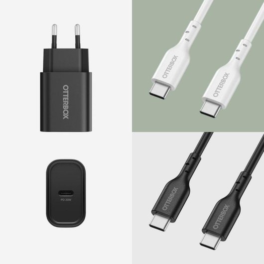 Cargador OtterBox 78-81338 USB-C 20W Carga Rápida Negro