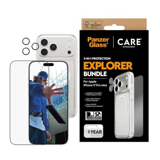 Schutz PanzerGlass iPhone 17 Pro Max 3-in-1 Urban Explorer Bundle