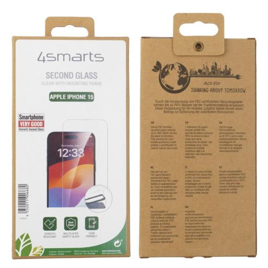 Displayschutz Apple iPhone 15 Panzerglas 9H Kratzfest Transparent