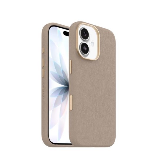 Funda fur Handy OtterBox Symmetry Cactus Leather Cover case Kaktusleder Hellgrau fur iPhone 17