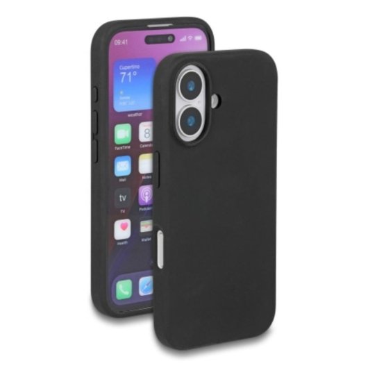 Funda fur Handy DeLOCK 81620 Cover Case Mikrofaser Polycarbonat Schwarz fur iPhone 17