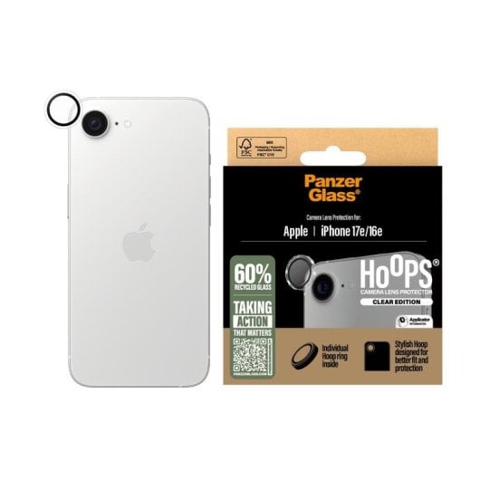 Kameraschutz PanzerGlass Hoops iPhone 16e 17e Transparent