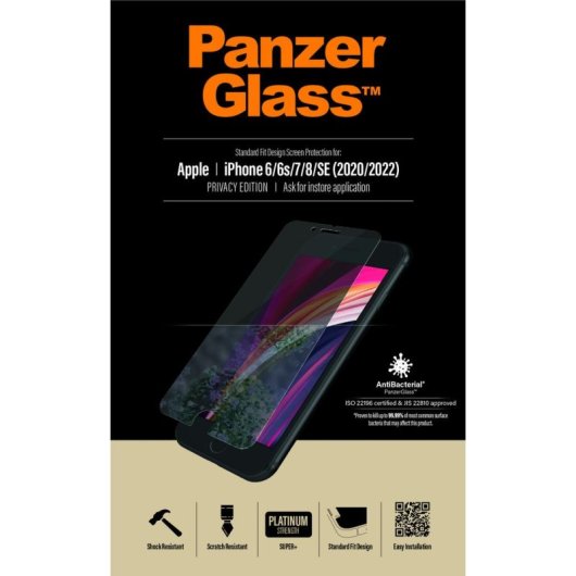 Displayschutz PanzerGlass iPhone SE Privacy Gehärtetes Glas