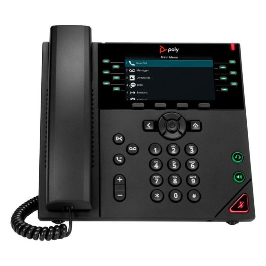 Telefone IP HP Poly VVX 450 12 linhas PoE ecrã cor