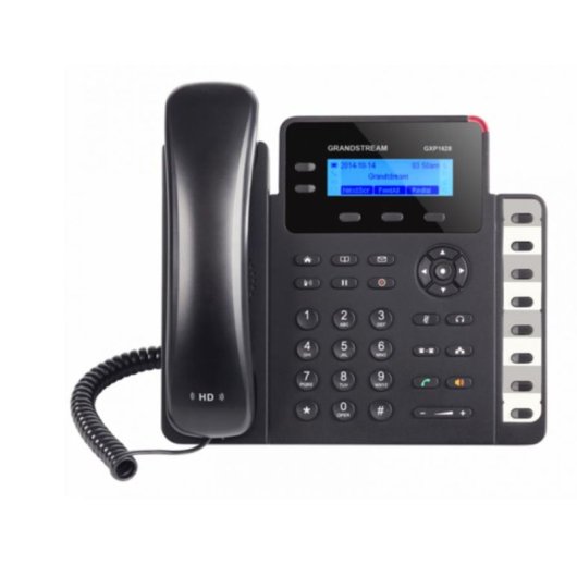 Téléphone Grandstream GXP1628 DECT Haut-parleur 500 contacts Noir