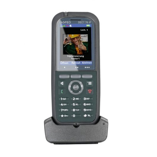 Teléfono IP AGFEO DECT 78 IP Inalámbrico Gris con Pantalla TFT