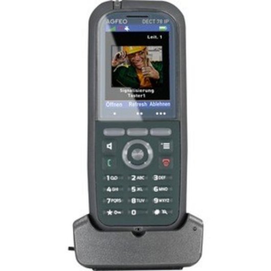 Teléfono IP AGFEO DECT 78 IP Inalámbrico Gris con Pantalla TFT