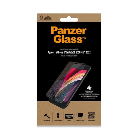Protetor de ecrã PanzerGlass iPhone 8 7 6s 6 SE Standard Fit