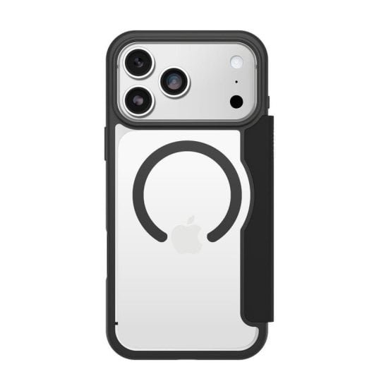 Funda pour mobile OtterBox React Folio MagSafe Ultra-mince Noire Transparente pour iPhone 17 Pro Max